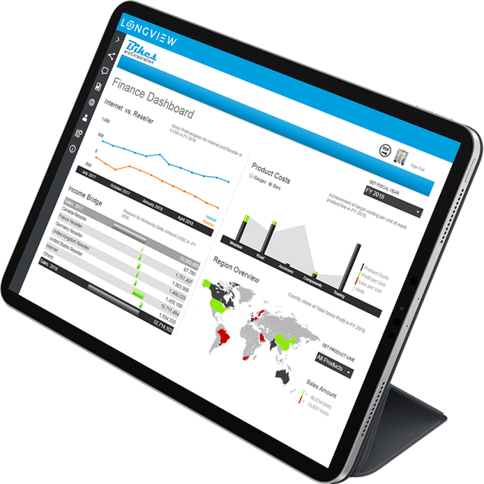 screenshot of Longview Analytics